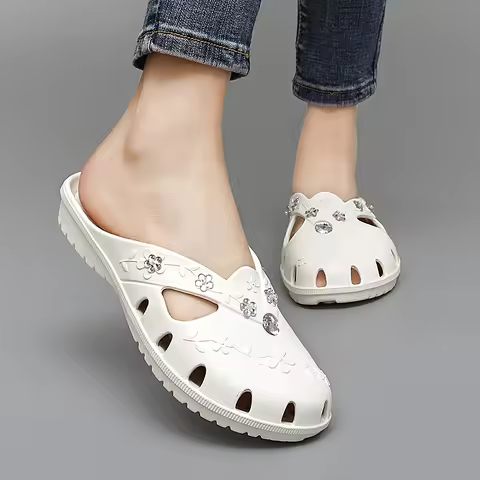 Slippers Women Fashion Breathable Outdoor Platform Baotou Women Jelly Slippers Indoor House Beach Ro