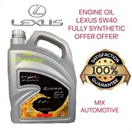 Lexus 5W40 4LITRE API SN Fully Synthetic Engine Oil  (Free Mileage Sticker) Minyak Hitam Lexus 5W-40 5w40 Fully Offer