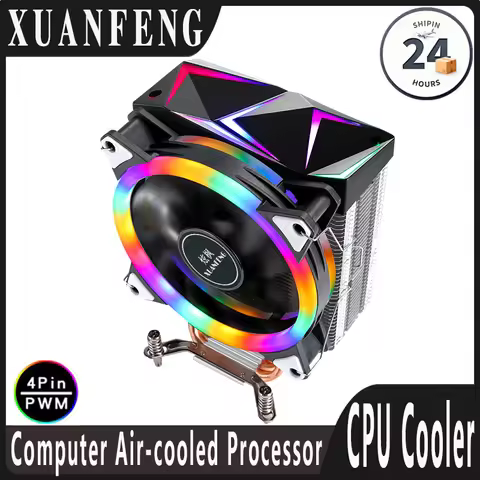 XUANFENG Efficient 120mm Fan 4/6 Heat Pipe CPU Cooler Air-Cooled x99 i5 i7 i9 Processor install LGA2