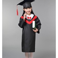 New Graduation Party Girls Bachelor Gown Cosplay Costumes Kids Academic Uniform Cap