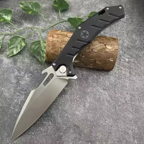 HOKC Russian G10 Handle Folding Pocket Knife D2 Steel Blade Ball Bearing Camping EDC knife Tactical 