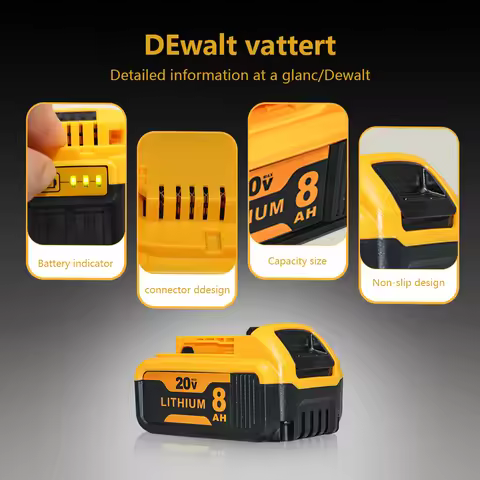 For Dewalt DCB200 MAX 3Ah-8Ah 20V power Tools Battery for DeWalt 20V DCF887 DCG405 DCD791 18V 20V Li
