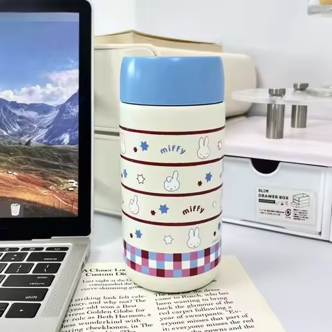 Anime Miffy Mini Thermos Bottle 316 Stainless Steel Food-Grade Leakproof Tight Seal Compact Portable