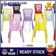 KM Furniture 3V High Quality Stackable Dining Plastic Chair/ Kerusi Plastik Bangku (*1 Unit)