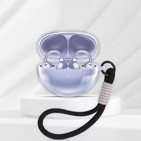 For Honor Choice EarBuds Clip Case Clear Soft Case Cute Lanyard Suitable for Honor Choice EarBuds Cl