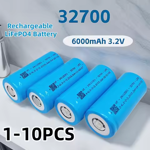 32700 LiFePO4 Battery 6000mAh 3.2V, 5C Rate Rechargeable Battery Long Cycle Life for Solar Light, Ba