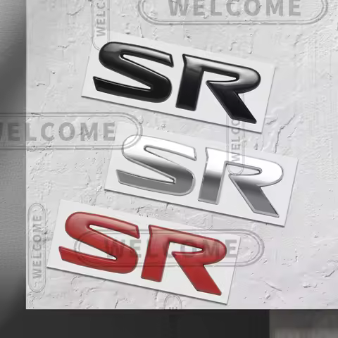 3D Metal SR Logo Car Letter Emblem Badge Sticker Trunk Decals For Nissan Altima Kicks Sentra Maxima 