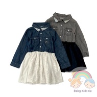 GUESS Kids Baby Girl Fashion Dress Denim Jeans Top Lace Bottom Gaun Branded Budak Perempuan Birthday