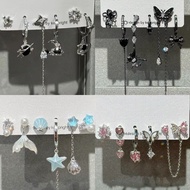 Six-Piece Set Dopamine Color Stud Earrings Ear Buckles Sweet Small Fresh Unique Niche High Earrings 