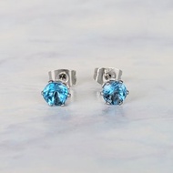 寶石 半寶石 耳環　瑞士藍托帕石
