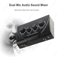 Portable Karaoke Sound Mixer Professional Dual Mic Inputs Audio System  Digital Audio Sound Machine Echo OK Mixer System