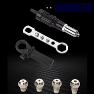 GLENES Electric Rivet Tool, 2.4-4.8 MM 1/4 Inch Hex Shaft Rivet Tool Adapter, Adapter Kit Quick Conn