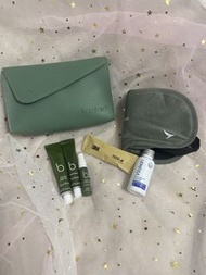 國泰航空 Cathay Pacific bamford 淡墨綠色 Travel Set 過夜包