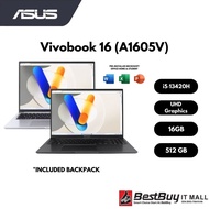 Asus Vivobook 16 Laptop A1605V-AMB9088WS/AMB9089WS (i5-13420H/ 16GB/ 512GB/Intel® UHD Graphics)