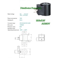 Solenoid Coil Id13mm T.37mm AC220V Socket Model Black