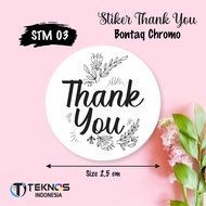[60 PCS] THANK YOU STICKER LABEL CHROMO STM 03