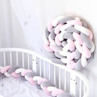 3m/2m/1.5m/1m Baby Bumper Bed Braid Knot Pillow Cushion Bumper For Infant Bebe Crib Protector Cot Bumper Room Decor