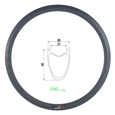 390g SL 700c 40mm tubeless road disc carbon rim tapeless 28mm wide 21mm inner UD 3K 12K 20H 24H 28H 