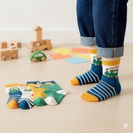 Cute Boys' Socks (2-5 Years) (6-8 Years) (9-14 Years) Shock Kids AZG-33 Socks