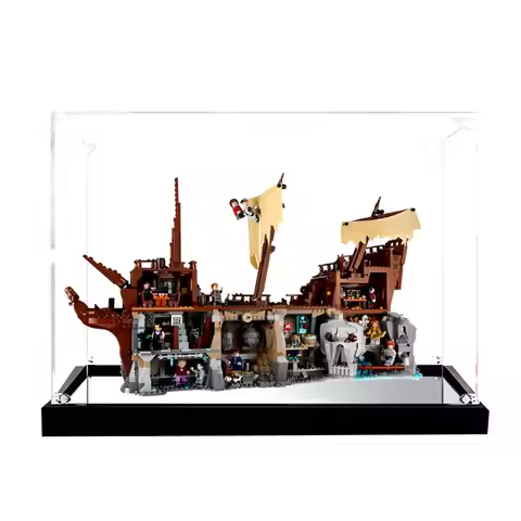 Acrylic Display Case for Lego 21363 The Goonies Pirate Ship Model, Transparent Dustproof Display Cas
