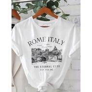 COD INAWLY Roman Italy Shirts Italy Skyline T-Shirt Women's Casu EUOX