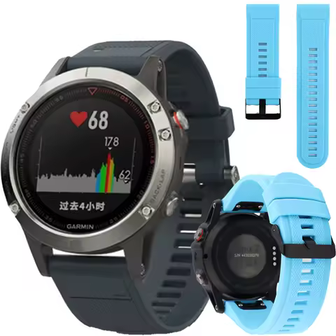 20 22 26 mm Silicone Strap For Garmin Fenix 7X 6X 5X 7S 6S 5S Pro 7 6 5 Plus 3HR 945 Epix Gen 2 Endu