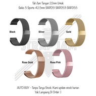 Milanese Loop 22mm Strap Seiko 5 Sports 42.5mm SRPD51 SRPD53 SRPD55 - Magnetic Metal Sand Watch Strap