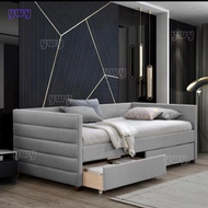 hanw  Super Daybed hanw Casual Single  Trundle Come With Storage Drawer W/Mattress Add-On   anwg
