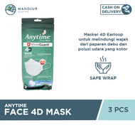 Anytime Convex Masker 4D Isi 3 Pcs - Masker Convex Anytime Earloop