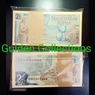 Uang Kuno 2.5 Rupiah Sandang Pangan Seringgit 1961 UNC 1 Gepok Urut