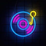 Music Series Neon Sign For Wall DecorLed Neon Light For Bedroom DecorStudio MusicLive Record StoreRo