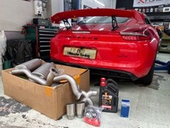 PORSCHE CAYMAN 981 718 S GTS Boxster SOUL HEADERS CATBACK EXHAUST VALVE 死氣喉 維修保養 保時捷 MOTUL 8100 Carr