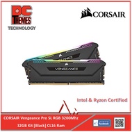 CORSAIR VENGEANCE RGB PRO SL 32GB (2x16GB) DDR4 3200Mhz C16  Memory - Black [CMH32GX4M2E3200C16]