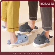 [bigbag.sg] Funny Shark Cotton Slippers Comfortable Home Slipper Cute Shark Home Plush Shoes