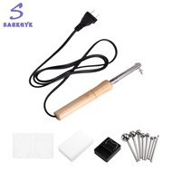 greatbuy666-DIY Fabric Flowers Ironing Tool Set 8 Heated Head Tips Soldering Iron 220V Craft Iron fo