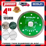 BOSUN B04F3TCE 4" / 105MM Turbo Thin Diamond Blade for cutting Tiles