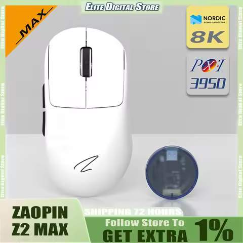 ZAOPIN Z2 MAX Wireless Mouse Tri Mode 8K Game Mouse with Hot Swappable Micro Switch Gaming Mice Comp