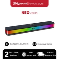 REDRAGON GS515 Wired+BT RGB Desktop Soundbar 2.0 Channel Stereo Computer Speakers For Desktop With B