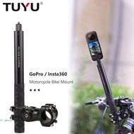 Motorcycle Bicycle Handlebar Mount Bracket Invisible Monopod for GoPro Hero 12 11 Insta360 X3 One X2 DJI Moto Camera Accessories