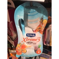 Schick Xtreme3 xtreme 3 Hawaiian Tropic scented handles 4 Razors ORIGINAL New Baru