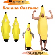 Banana Costume Carnival Clothing Fancy Banana Suit Halloween Costume for Kids Girl Boy Adults