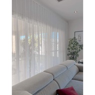 FREE HOOK LINEN WHITE PLAIN 5FT 6FT 7FT 8FT 9FT 10FT 11FT 12,FT