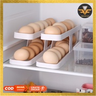 2-Tier Egg Tray Storage Rack / Egg Box Rack Stacking Storage Box