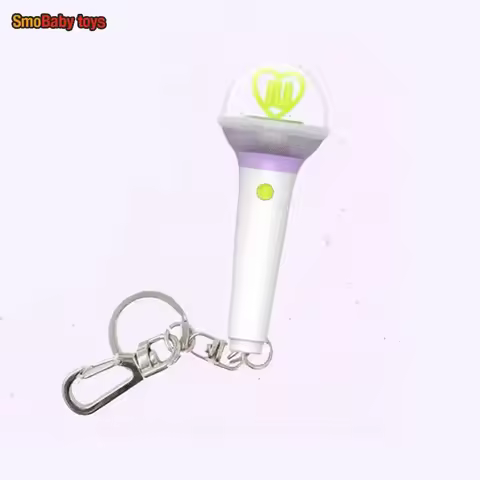 In stock Kpop Mini IU Lightstick Keychains Electronic Light Stick Bag Pendant Keyrings for Fans Girl