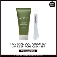 ARENCIA RICE CAKE SOAP GREEN TEA LHA DEEP PORE CLEANSER (+SPATULA BRUSH)