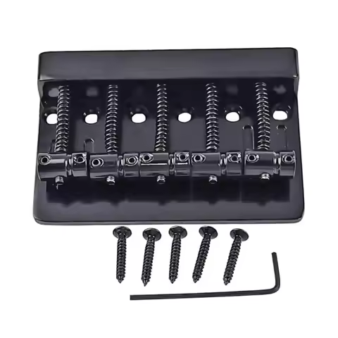 5 String Vintage Bass Bridge for Electric Bass Guitar 2 Colors to Choose