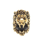 成色極佳 Gucci 獅頭金屬寶石戒指 #16（15 號）金戒指 1505 [二手] GUCCI