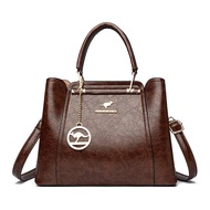 Deere Jack 🔥กระเป๋าสะพายคาดลำตัว3ชั้นดีไซน์หรูหรากระเป๋าหนังนุ่มสำหรับผู้หญิงกระเป๋าช็อปปิ้งความจุขน