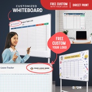 Whiteboard Magnetic ALL SIZES Aluminium Frame1.5x2 2x3 3x4 4x4 3x5 3x6 4x5 4x6 4x8 Papan Putih Custo