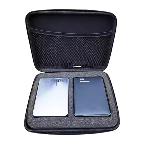 Hard shockproof Carry bag two 2.5-inch hard drives storage sponge foam case for Seagate/Western Digi
